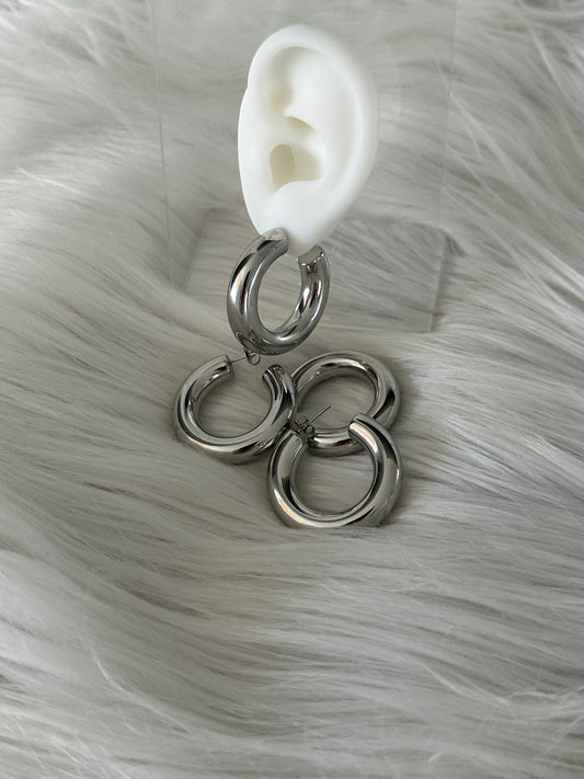 Hazel silver earring